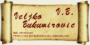 Veljko Bukumirović vizit kartica